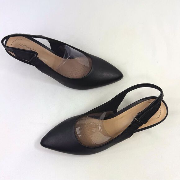 Elegant Black Slingback Heels - Picture 6 of 14